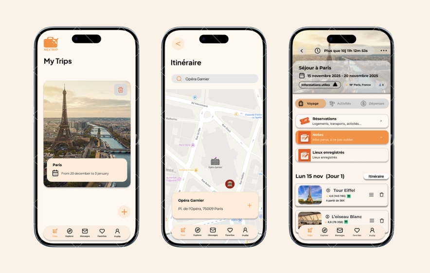 Aperçu du projet Nextrip